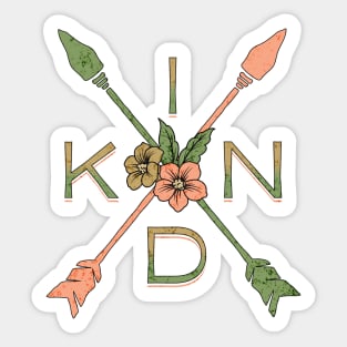 Boho Be Kind Crossed Arrows Sticker